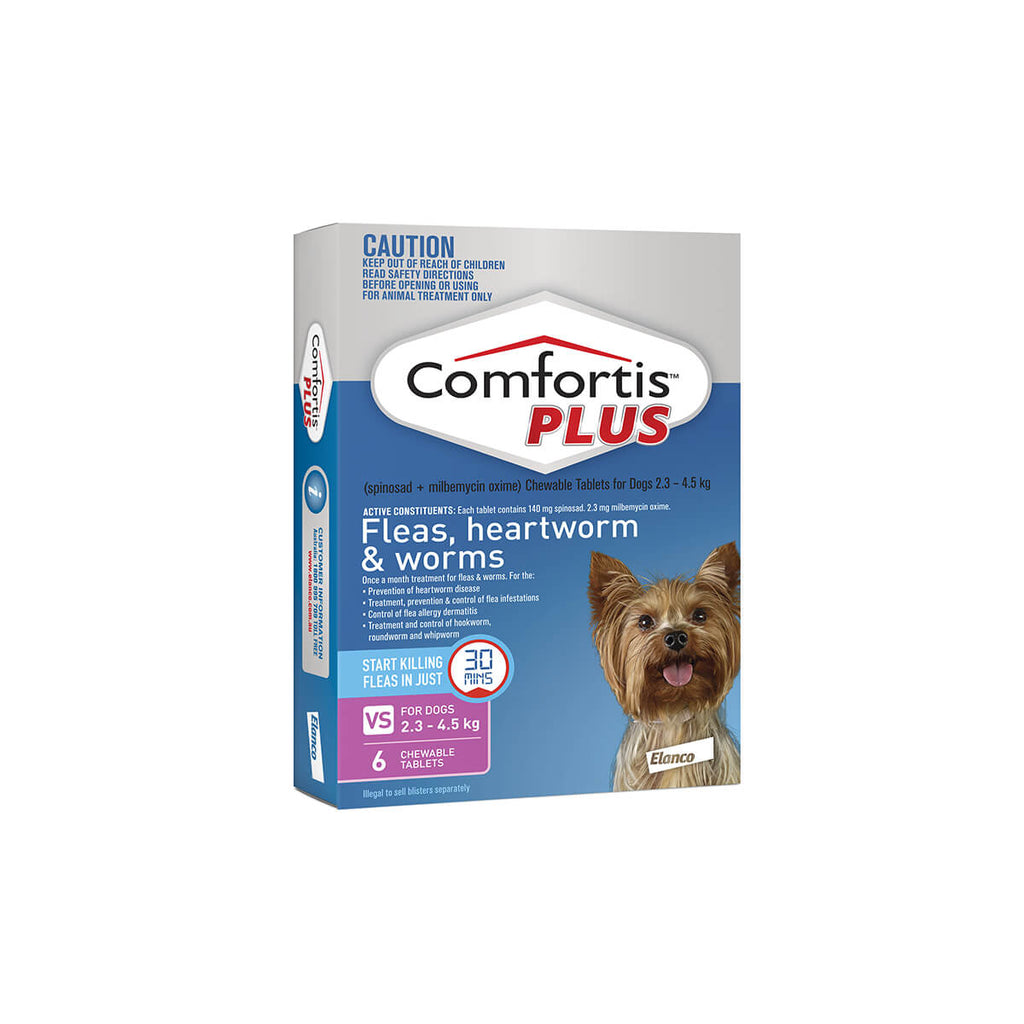 Comfortis Plus Dog VSmall 2.3-4kg 3 pack