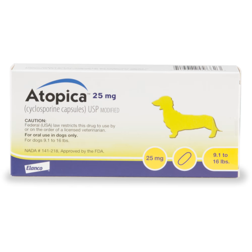 Atopica 25mg 30's - Front - Your Pet PA NZ