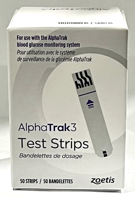 AlphaTRAK 3 Test Glucose Strips - 50 Test Strips