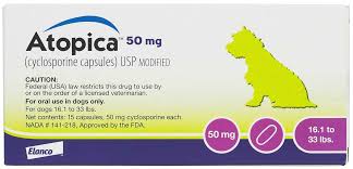 Atopica 50mg 30 tablets - Front - Your Pet PA NZ
