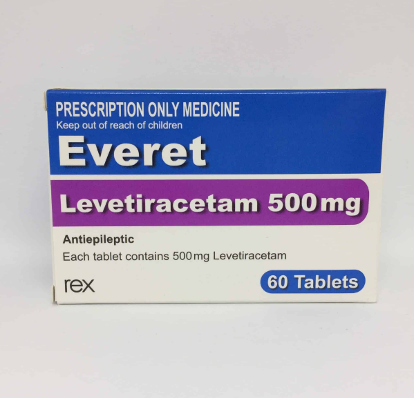 Everet Levetiracetam 500mg 60 tablets - Front - Your Pet PA NZ