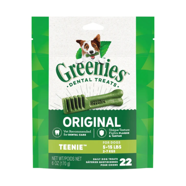 Greenies Canine Dental Chew Teenie 22 Chews - Front - Your Pet PA NZ