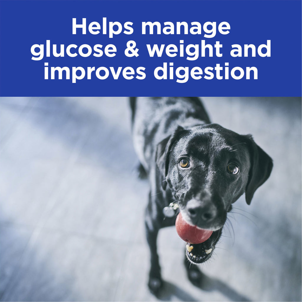 Help your dog lead a healthy and active life with Hill's Prescription Diet W/D Multi-Benefit Dog Wet Food 370gm x 12.