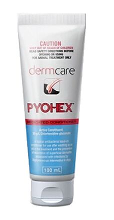 Pyohex Medicated Conditioner 100ml - Front - Your Pet PA NZ