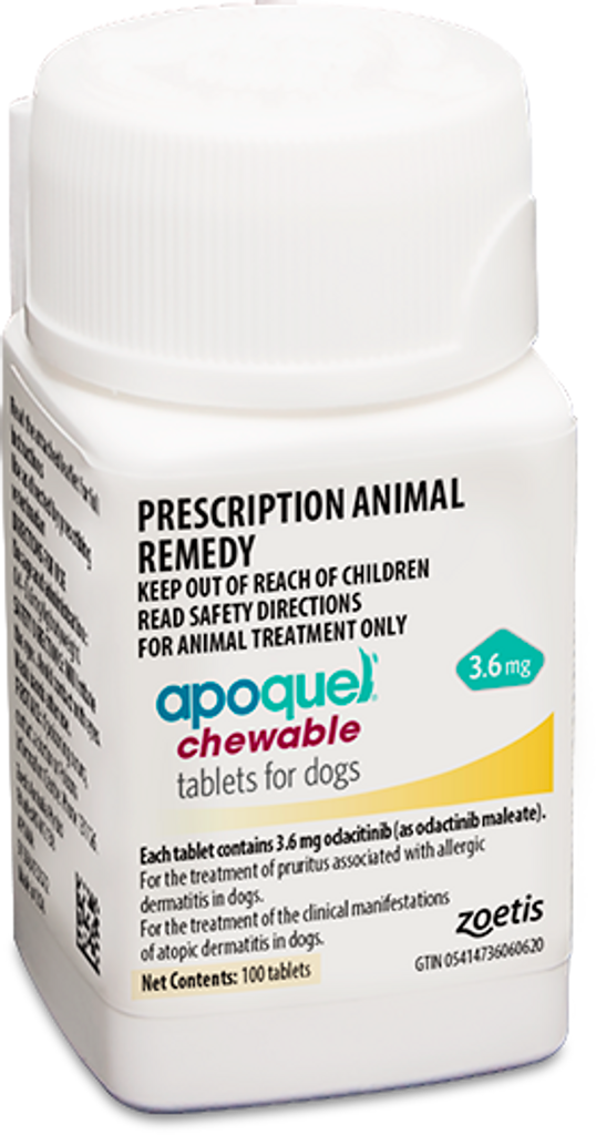 Apoquel Chewable 3.6mg (100 Chews) 