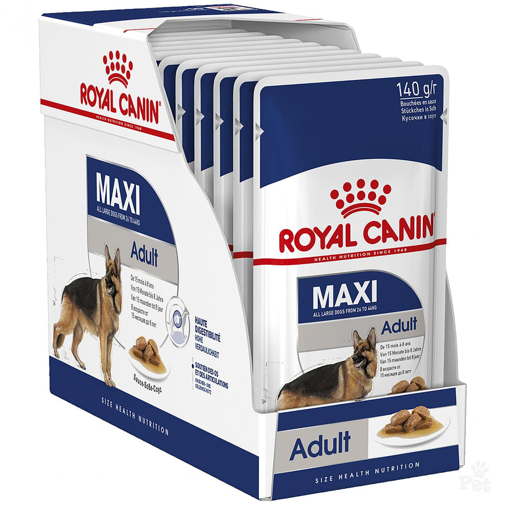 Royal Canin Maxi Adult Dog Wet Food 10x140gm - Large Dogs