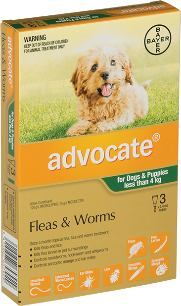 Advocate Dog Small Green 0-4kg - Complete Parasite Protection