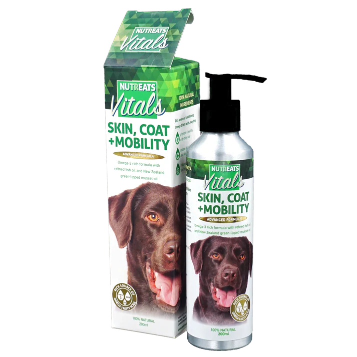 Skin, Coat & Mobility Oil Supplement for Dogs - 200ml Bottle