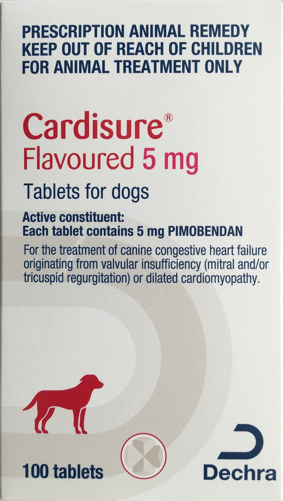 Cardisure (Pimobendan) Flavoured Tablets 5mg (100 Tablets) Prescription Required