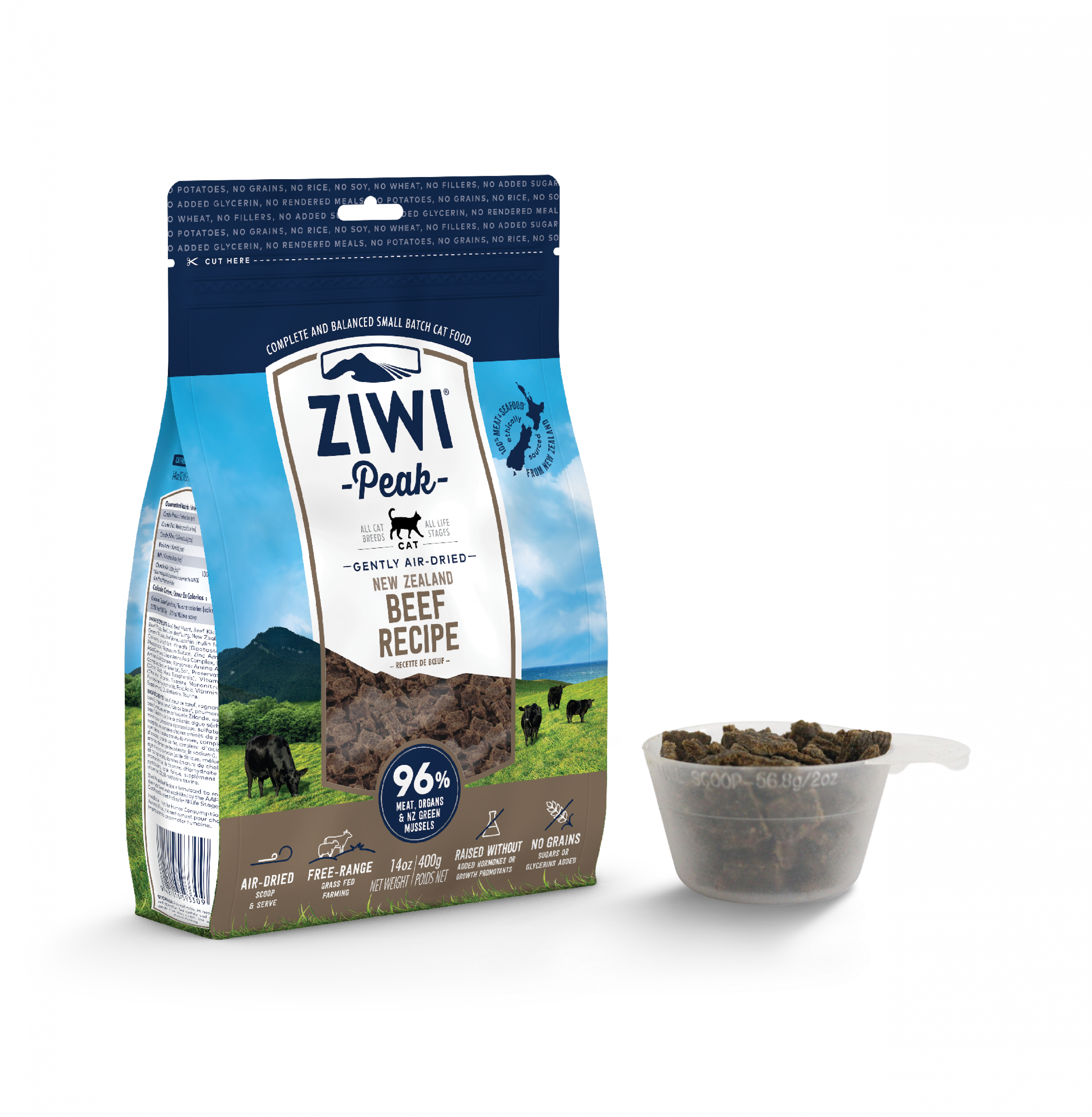 Ziwi Peak Beef Recipe Air Dried Cat Food Your Pet PA NZ