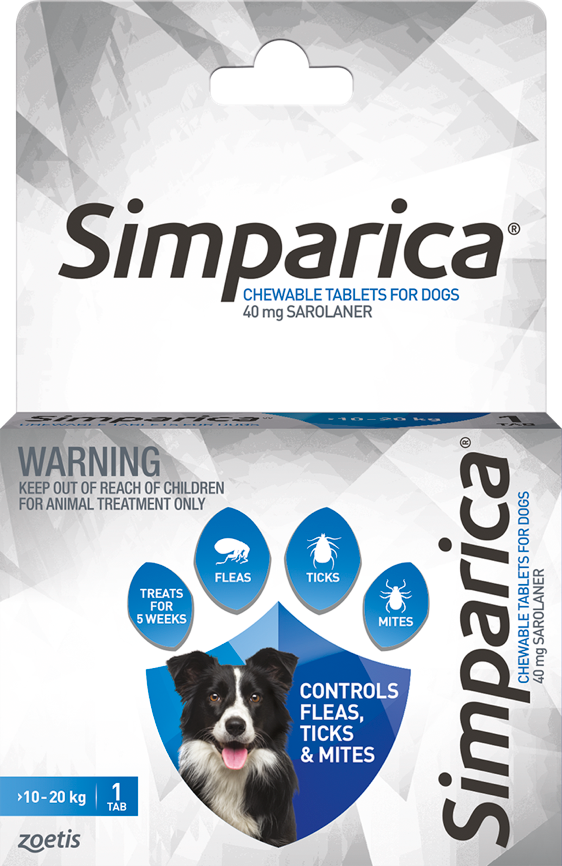 Simparica Blue for Medium Dogs >10-20kg (3 Tabs)