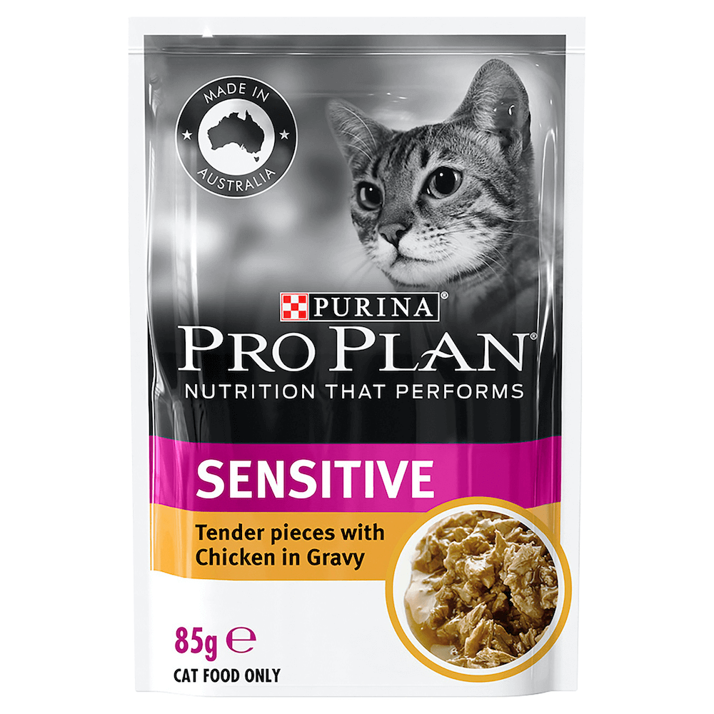 Pro Plan Sensitive Chicken in Gravy Wet Cat Food 12 x 85g pouches