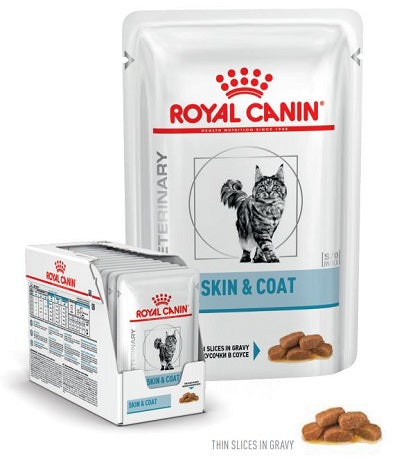 Royal Canin Veterinary Diet Skin and Coat Cat Wet Food 12 x 85gm